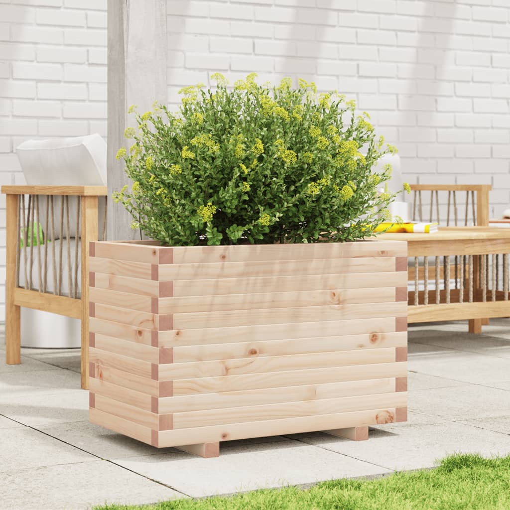 Jardinera Madera Maciza De Pino 70x40x49,5 Cm_2
