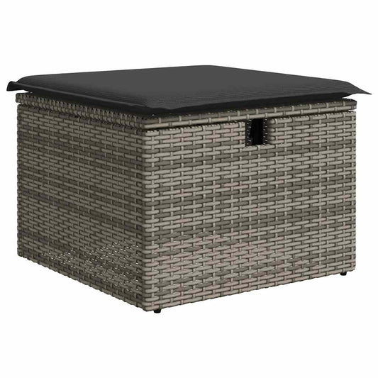 Set De Sofás De Jardín Y Cojines 8 Piezas Ratán Sintético Gris / Vetonek_0