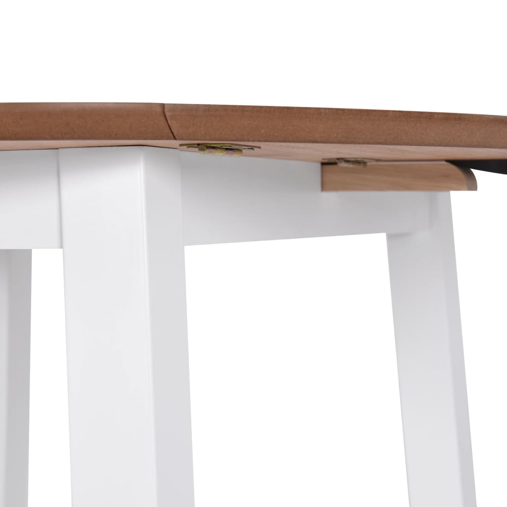 Mesa De Hojas Abatibles Redonda Mdf Blanca_3