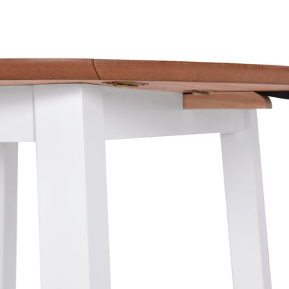 Mesa De Hojas Abatibles Redonda Mdf Blanca_3