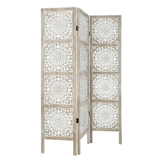 Wellhome Pantalla Madera Etnik Estampado Blanco_0