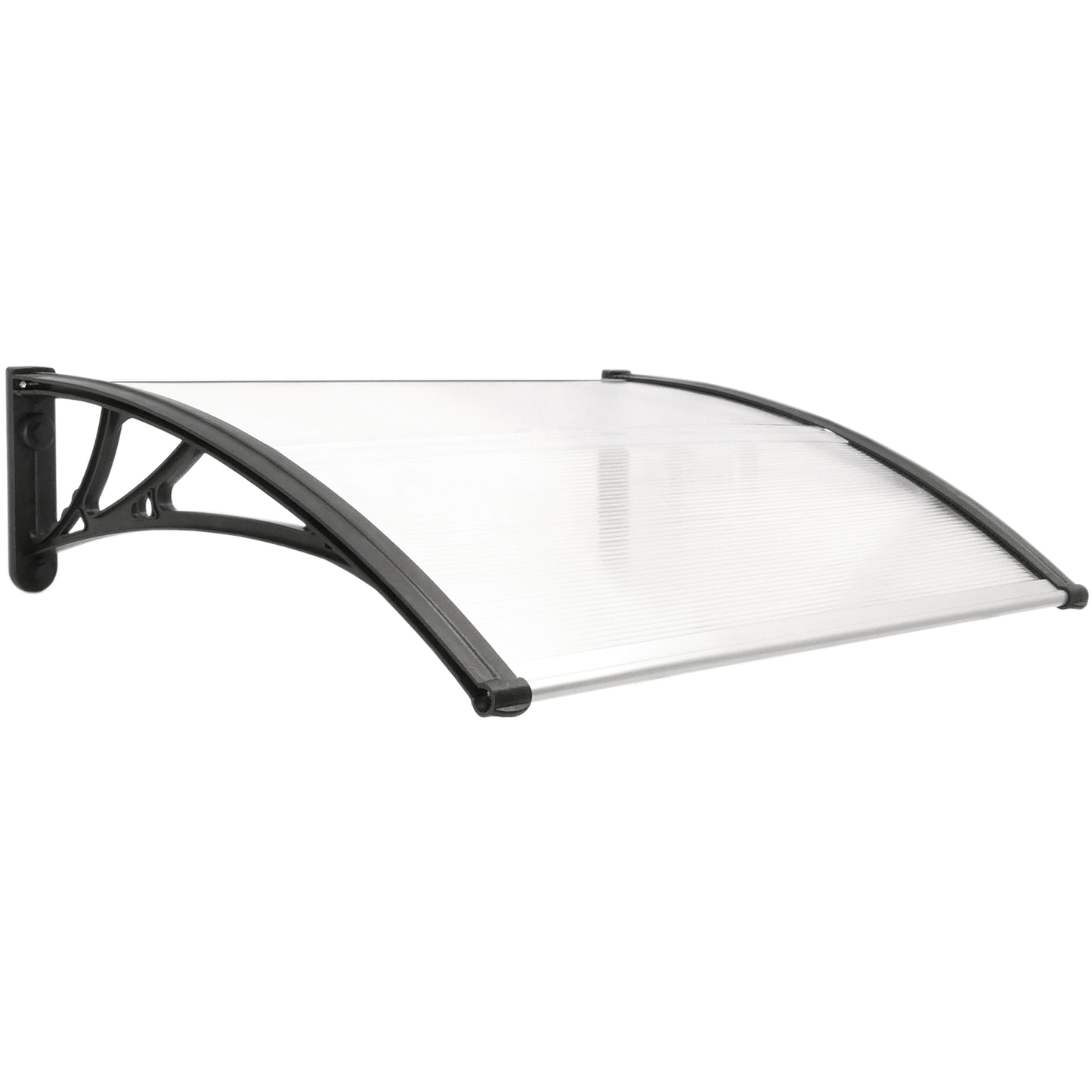 Tejadillo De Protección 80x60cm Marquesina Para Puertas Y Ventanas Negro_0