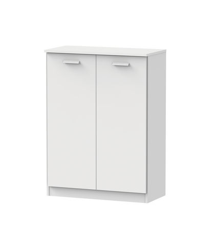 Armario Bajo Multiusos Tibet 2 Puertas Abatibles Acabado Blanco Mate, 101 Cm(alto)74 Cm(an_0