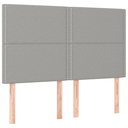 Estructura De Cama Con Cabecero De Tela Gris Claro 140x200 Cm / Vetonek_5