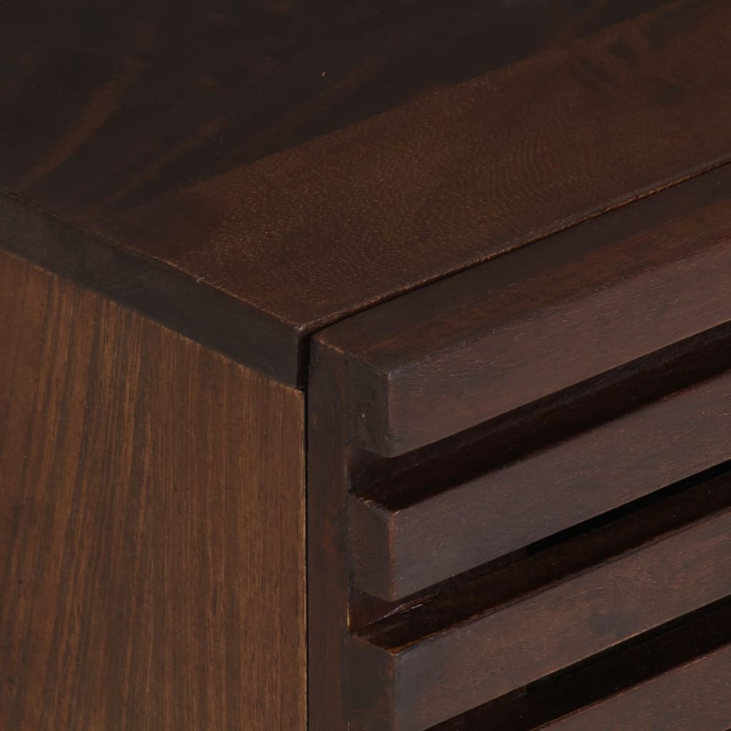 Mesita De Noche De Madera Maciza De Mango 40x34x46 Cm_4