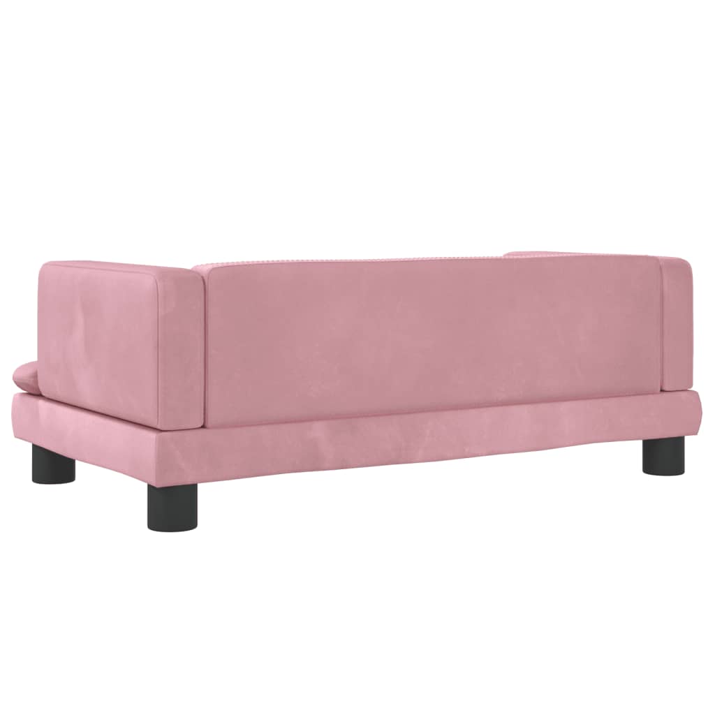 Cama Para Perros De Terciopelo Rosa 80x45x30 Cm / Vetonek_3