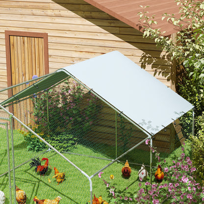 Pawhut Gallinero Para Exterior 3x3,4x1,9 M Con Cubierta Anti-uv E Impermeable_4