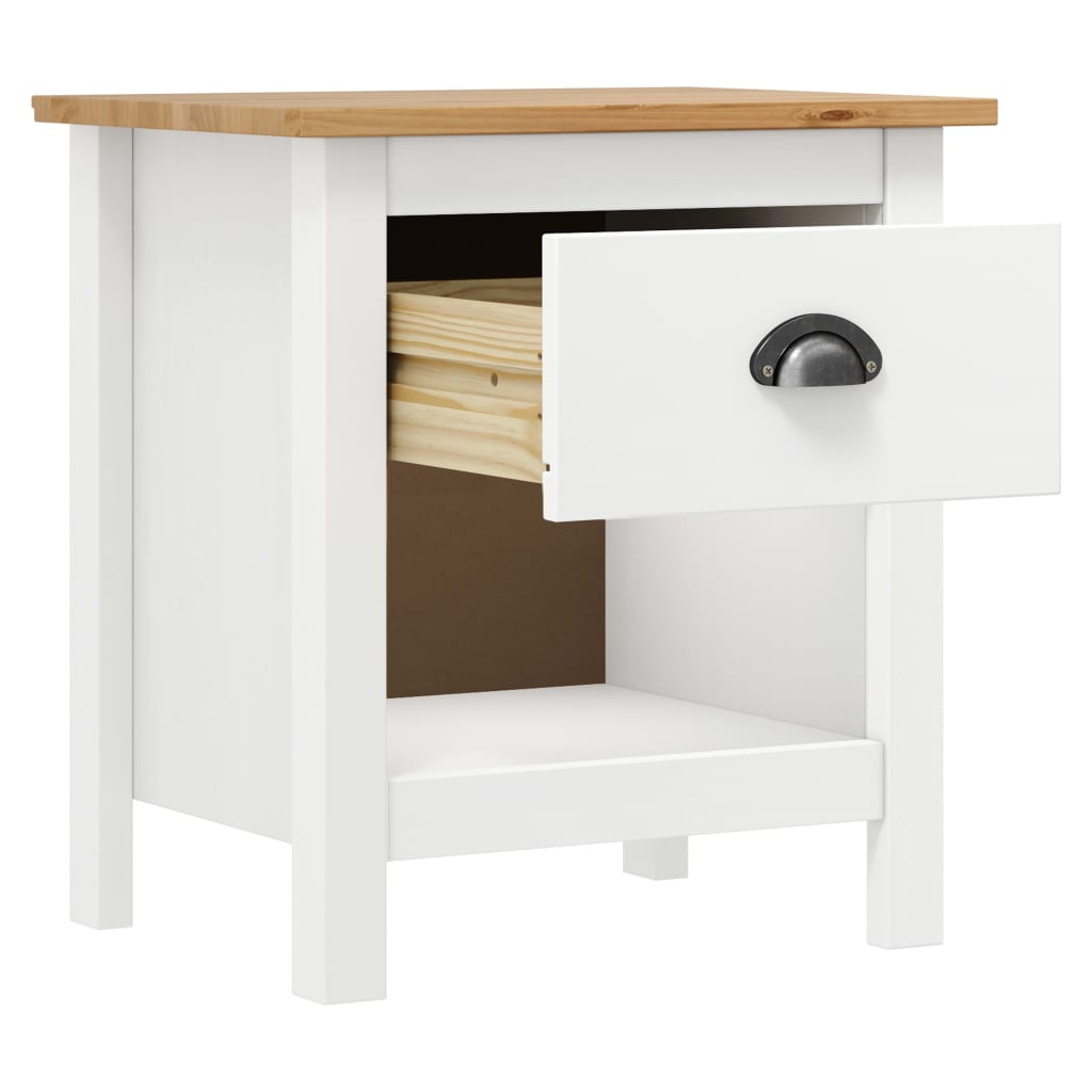 Mesitas De Noche 2 Uds Hill Madera Maciza De Pino 46x35x49,5 Cm_2