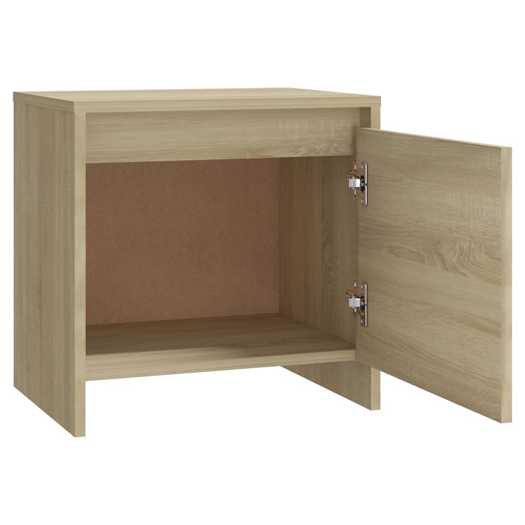 Mesita De Noche Madera Ingeniería Roble Sonoma 45x34,5x44,5 Cm_2