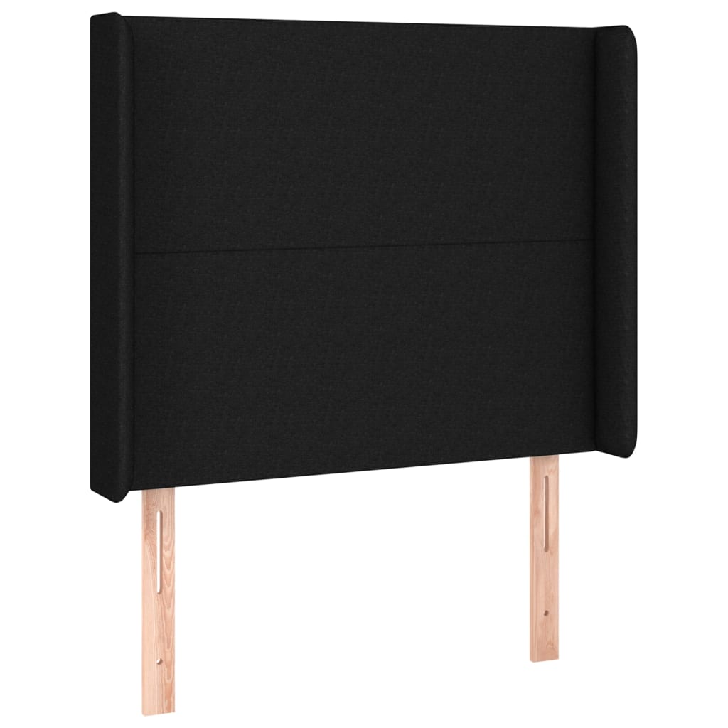 Cama Box Spring Colchón Y Luces Led Tela Negro 80x200 Cm / Vetonek_5