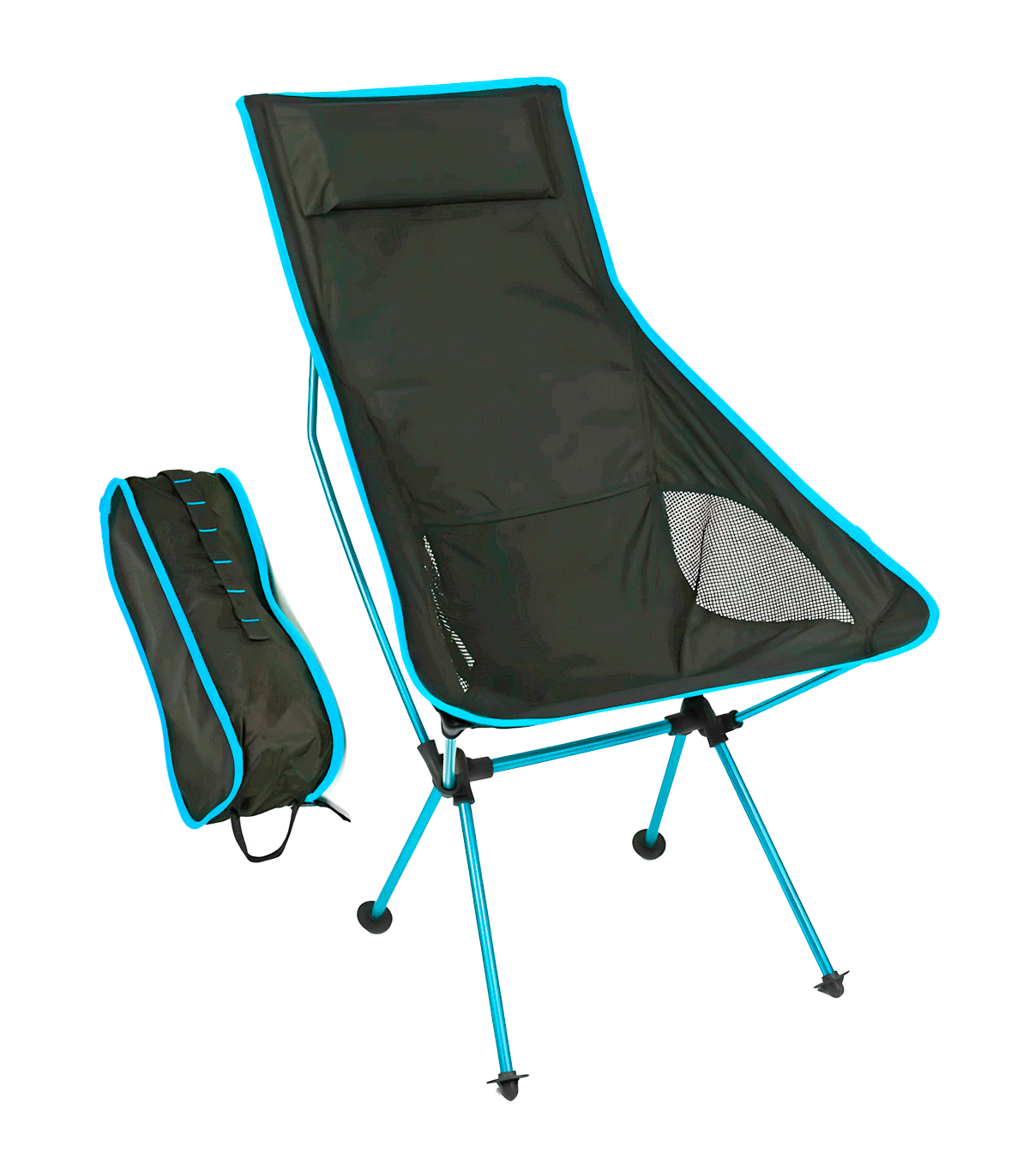 Silla Ultraligera Respaldo Alto Desmontable Aluminio_0