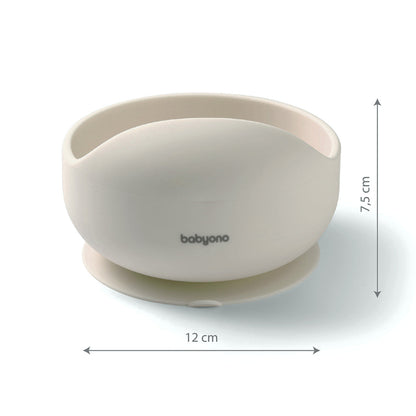 Bowl Silicona Con Ventosa Para Bebés Beige_5