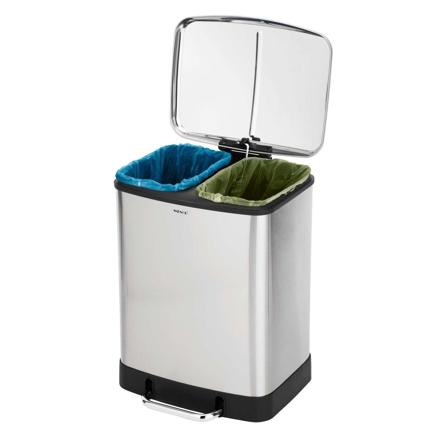 Cubo de pedal de acero inoxidable Easy Close Studio Duo, 2 x 20 lts.