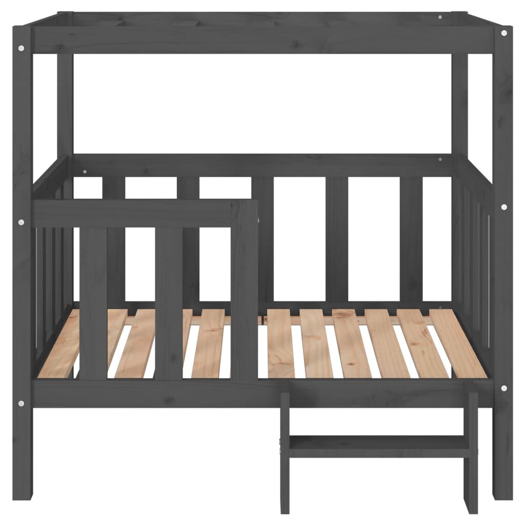 Vidaxl Cama Para Perros Madera Maciza De Pino Gris 105,5x83,5x100 Cm_4