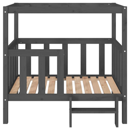 Vidaxl Cama Para Perros Madera Maciza De Pino Gris 105,5x83,5x100 Cm_4