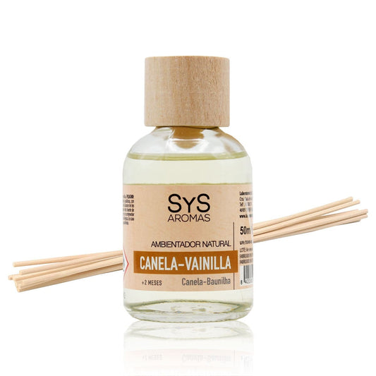 Ambientador Mikado Canela-Vainilla SYS Aromas 50 ml | Aroma Dulce y Especiado | Relajante_0