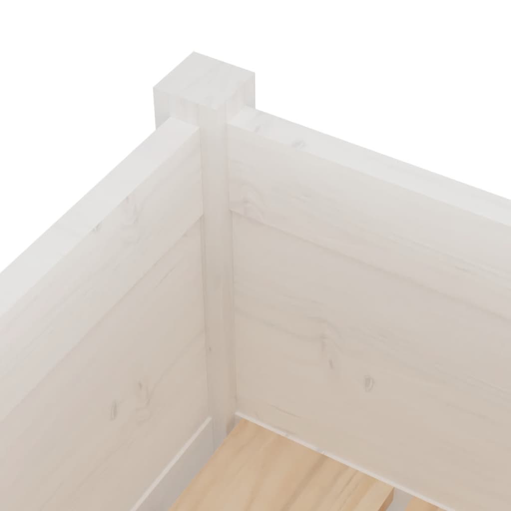 Jardineras 2 Uds Madera Maciza De Pino Blanco 70x31x70 Cm_5