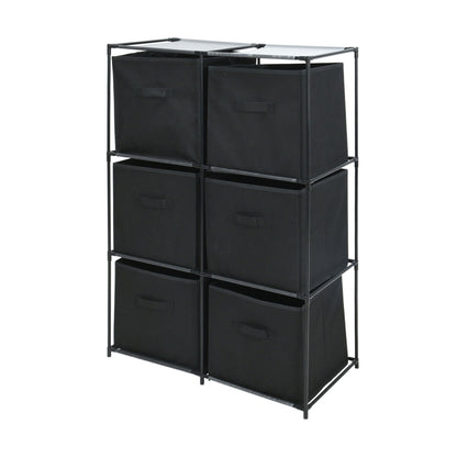 Well Home Cajonera Con 6 Compartimentos De Metal Y Estantes No Tejidos 68x35x102cm_0