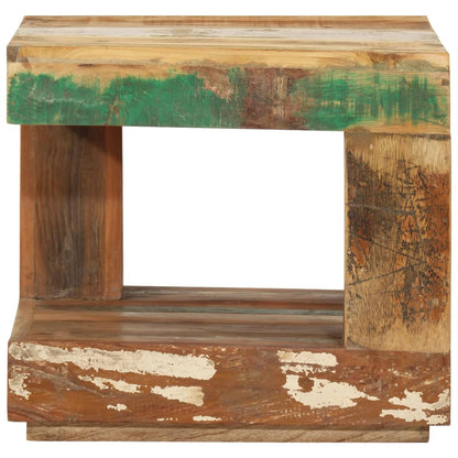 Mesa De Centro De Madera Maciza Reciclada 45x45x40 Cm_0