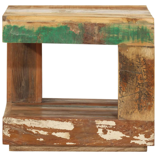Mesa De Centro De Madera Maciza Reciclada 45x45x40 Cm_0