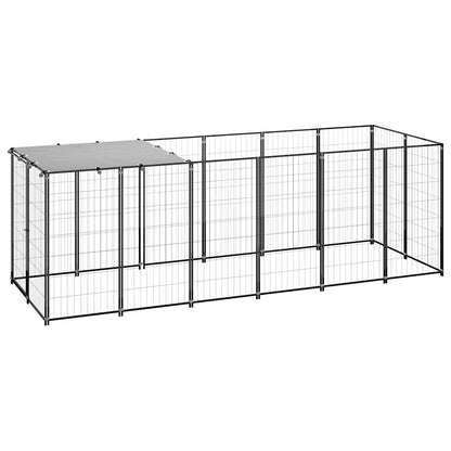 Perrera De Acero Negro 330x110x110 Cm_0