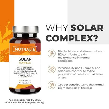 Nutralie Solar Complex con Colágeno Bronceador y Protector 30 cápsulas