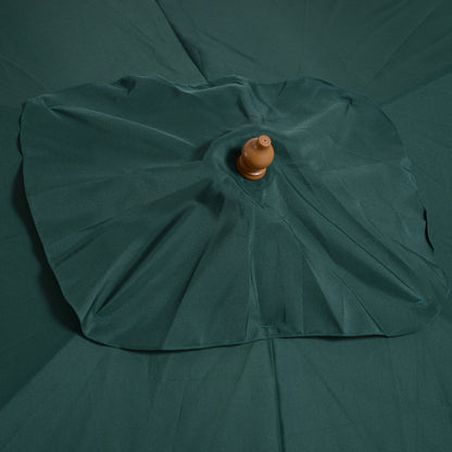 Outsunny Sombrilla Parasol 3x2x2,55m Jardín Terraza Poliéster 180g/m² Y Madera_3