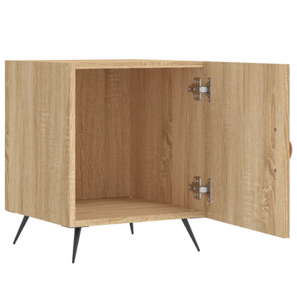 Mesita De Noche Madera De Ingeniería Roble Sonoma 40x40x50 Cm_1