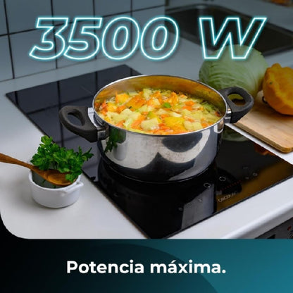Placa De Inducción 2 Fuegos Bolero Squad I 2100. Potencia Máx 3500w En 9 Niveles, Programa El Tiempo, Sistema Keep Warm, Control Táctil, Control Seg_3