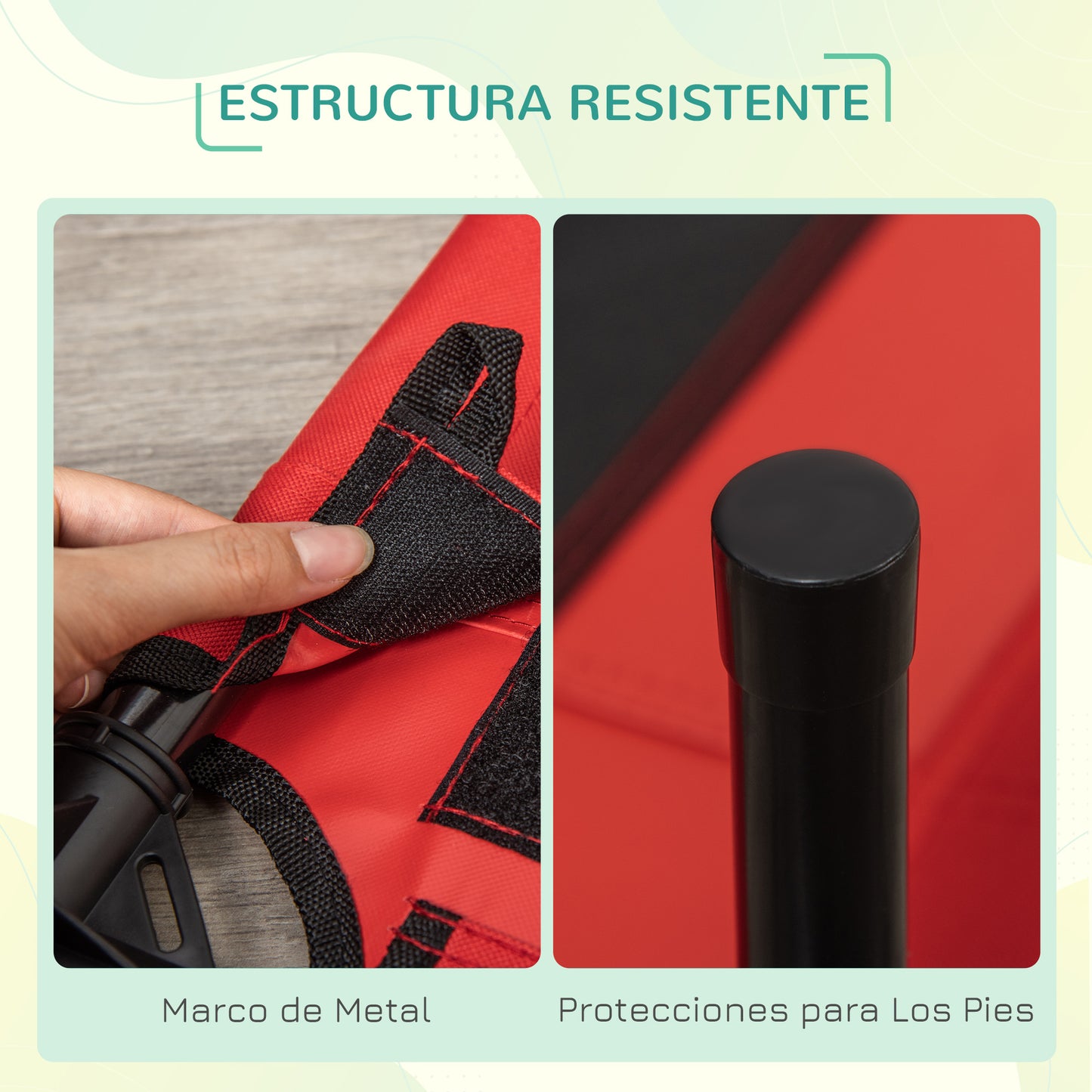 Pawhut Cama Elevada Perros Con Malla Transpirable Tela Oxford 76x61x18 Cm Rojo_3