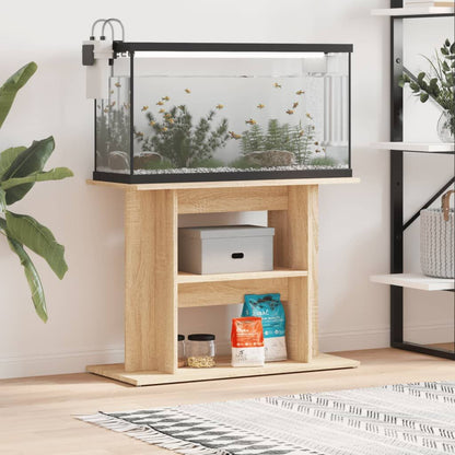 Vidaxl Soporte Para Acuario Madera Ingeniería Roble Sonoma 80x35x60 Cm_1