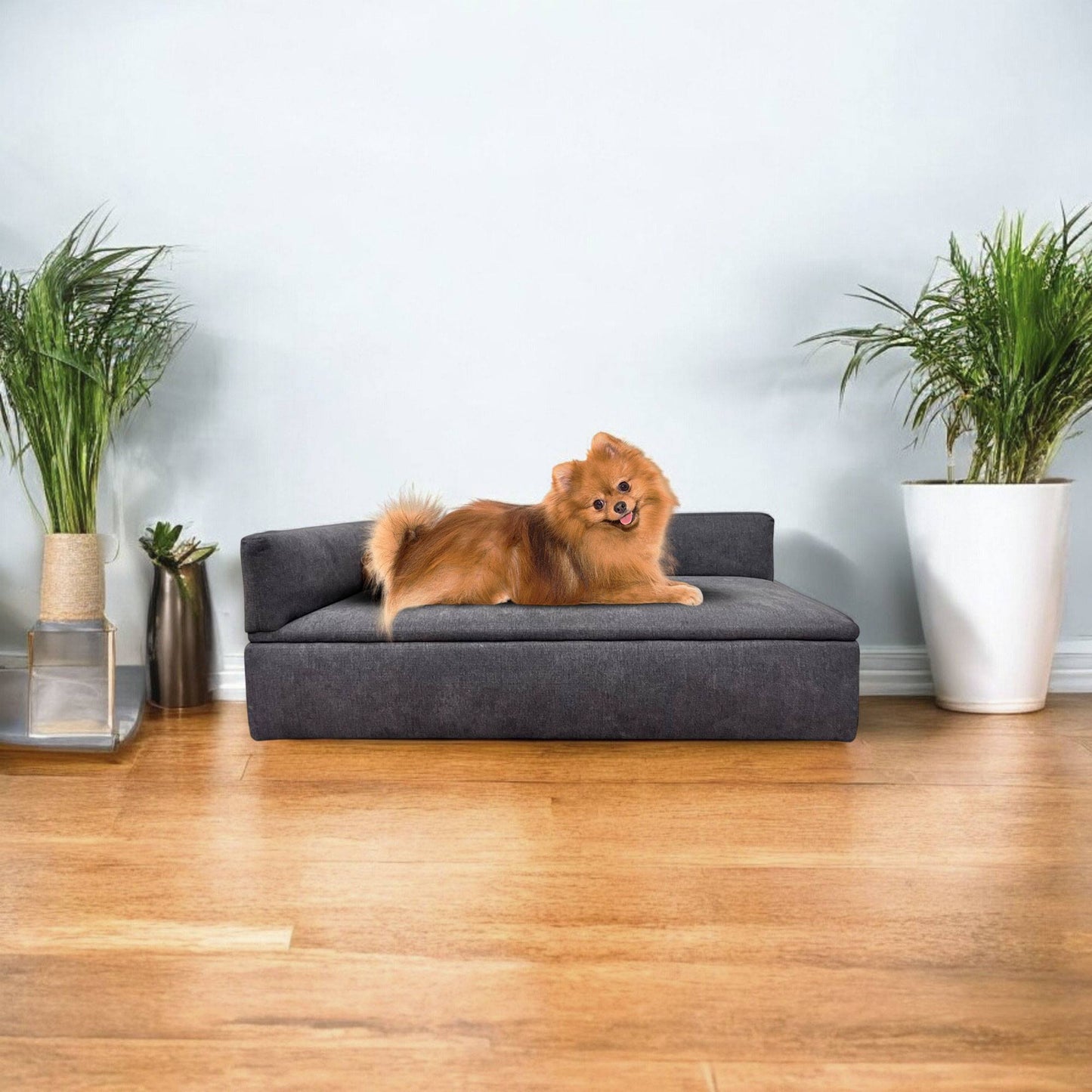 Well Home Sofá Cama Con Canapé Para Mascotas Con Tejido Especial Y Base Acolchada Color Gris