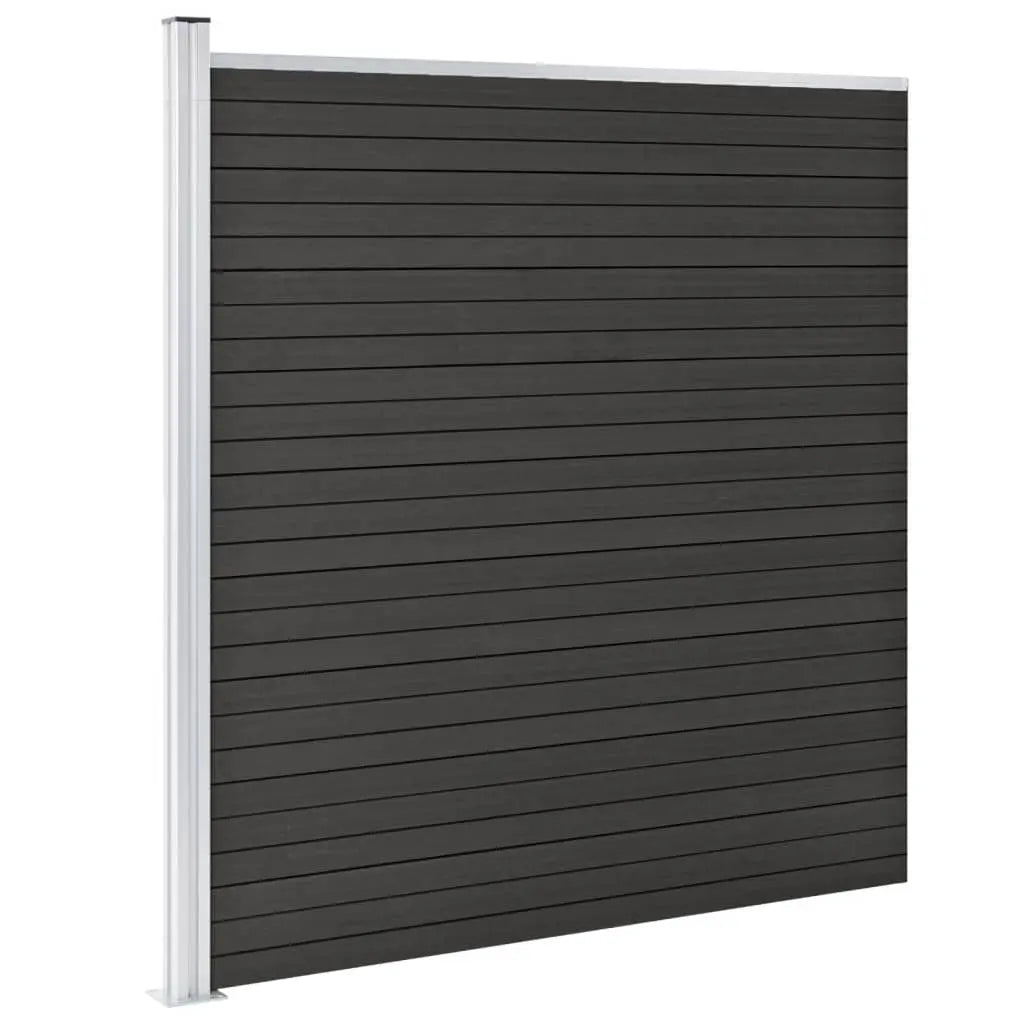 Valla De Jardín De Wpc Gris 175x186 Cm / Vetonek_0