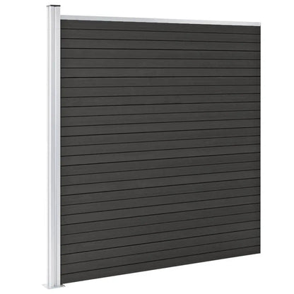 Valla De Jardín De Wpc Gris 175x186 Cm / Vetonek_0