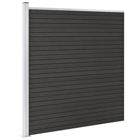 Valla De Jardín De Wpc Gris 175x186 Cm / Vetonek_0