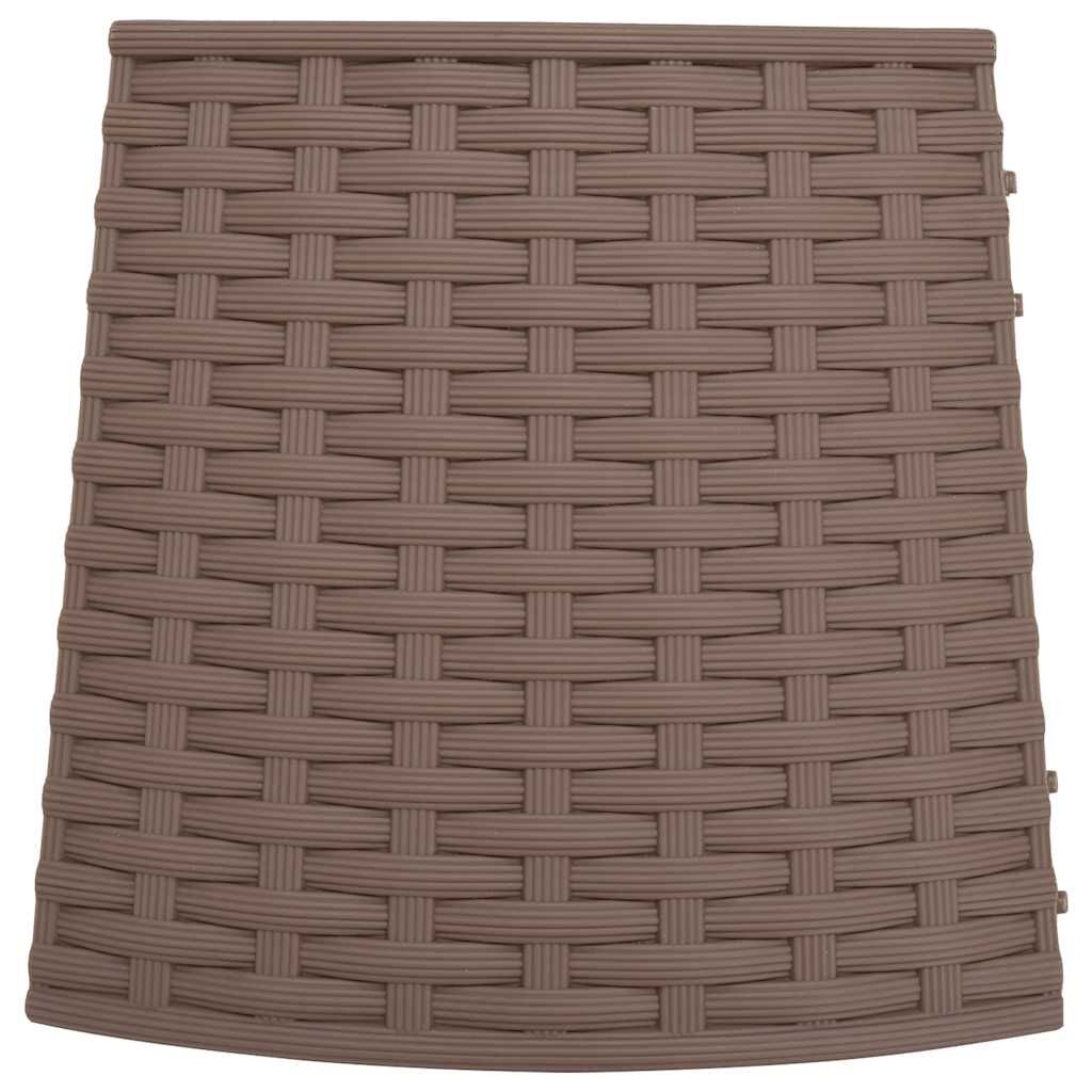 Vidaxl Falda Del Árbol De Navidad Plástico Marrón Ø65x23 Cm_3