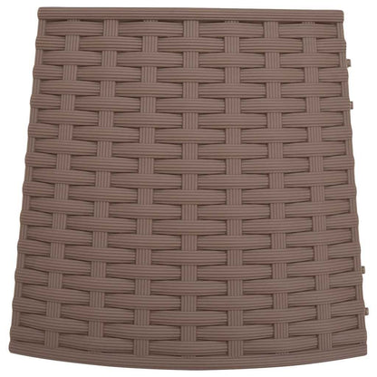 Vidaxl Falda Del Árbol De Navidad Plástico Marrón Ø65x23 Cm_3