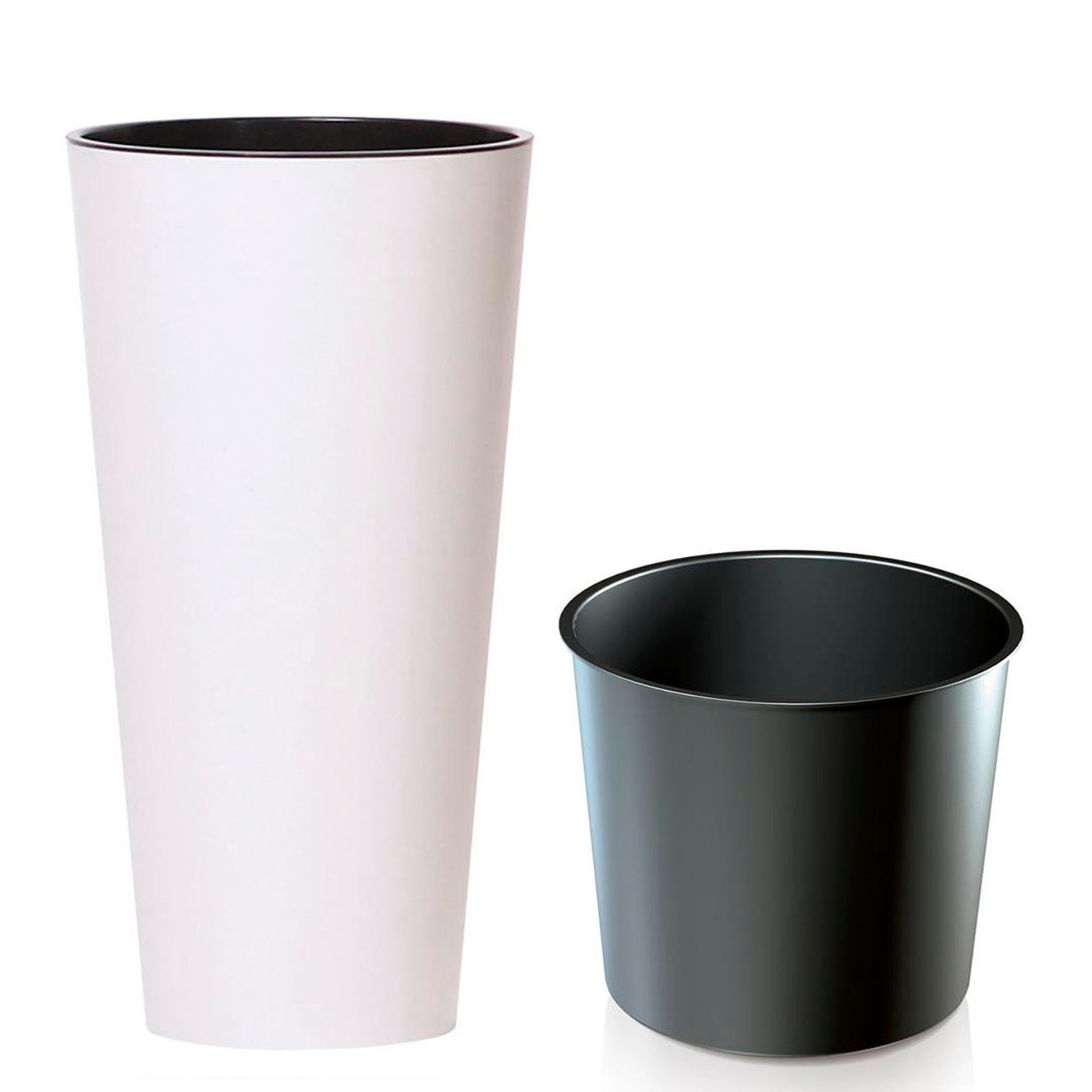 Maceta Tubus Slim 8l., Dimensiones (mm) 200x200x381, Color Blanco_3