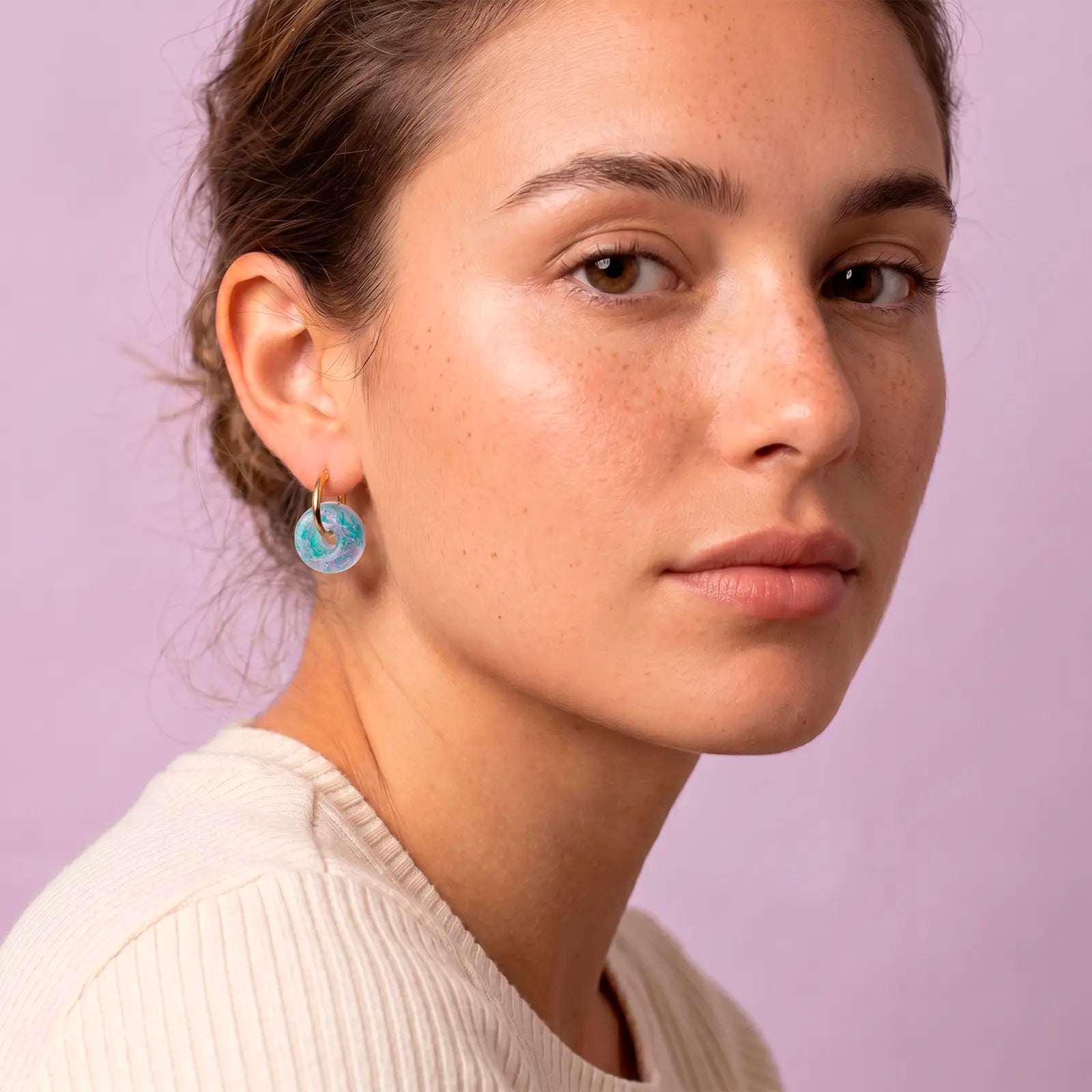 Pendientes Carnota Nature Vibes x Aurarte – Vidrio de Mar Reciclado de Galicia_3