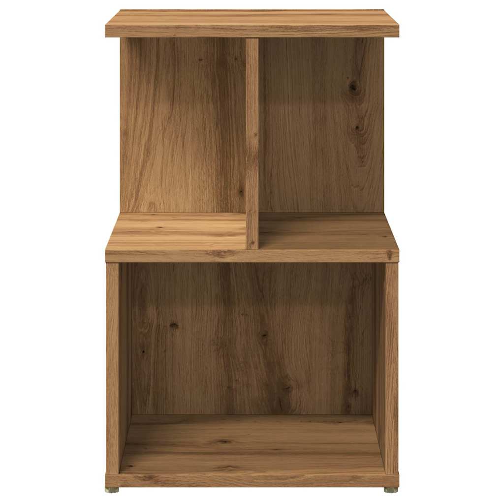 Mesita De Noche Madera De Ingeniería Roble Artisian 35x35x55 Cm_3