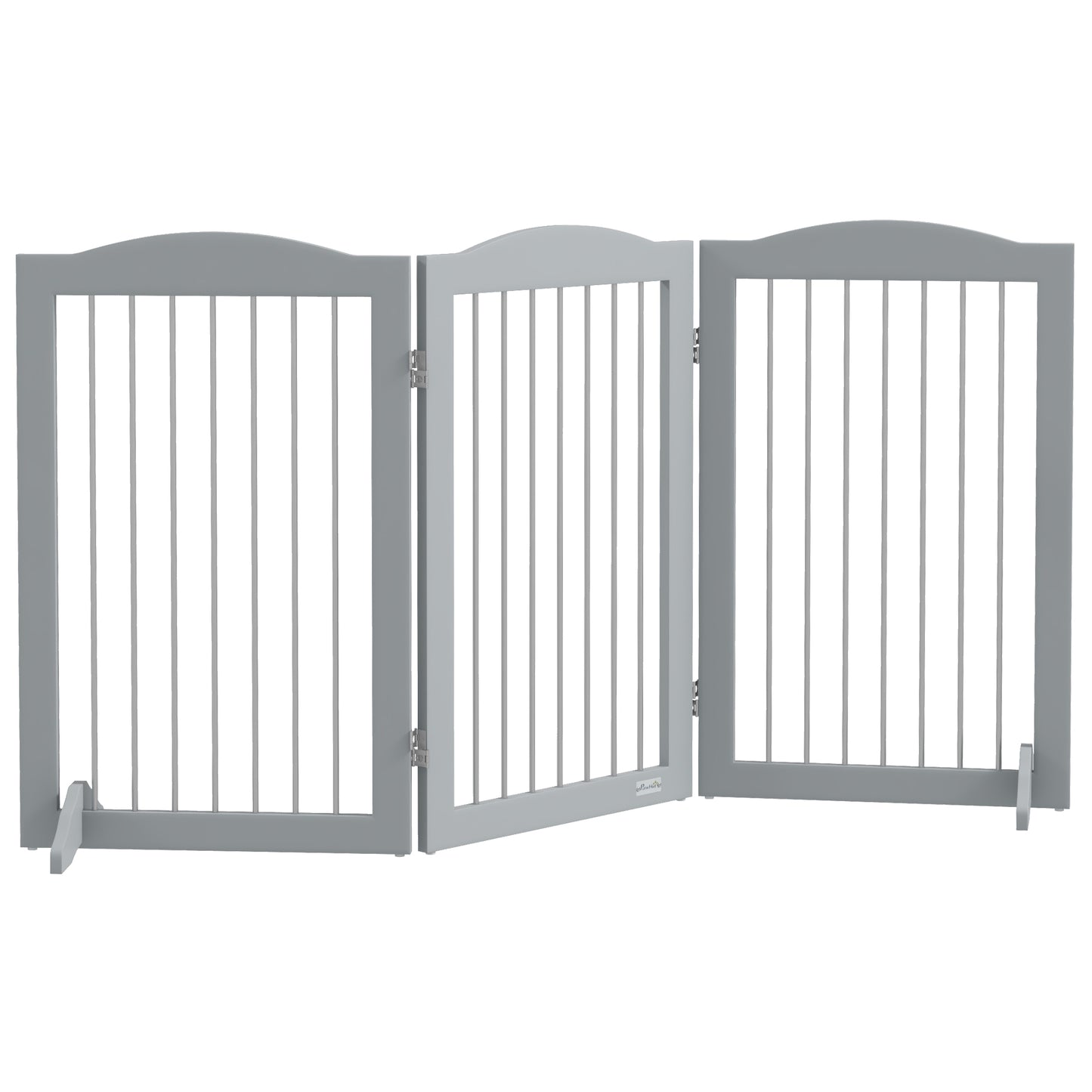 Pawhut Barrera De Seguridad Para Perros Plegable 154x30x80 Cm Con Soporte De Pie_0