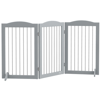 Pawhut Barrera De Seguridad Para Perros Plegable 154x30x80 Cm Con Soporte De Pie_0