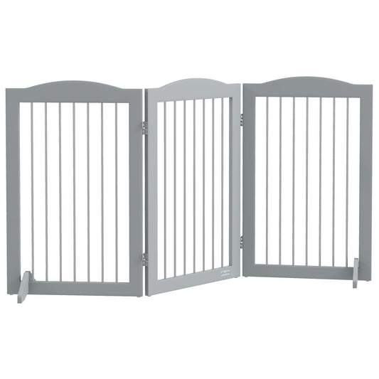 Pawhut Barrera De Seguridad Para Perros Plegable 154x30x80 Cm Con Soporte De Pie_0