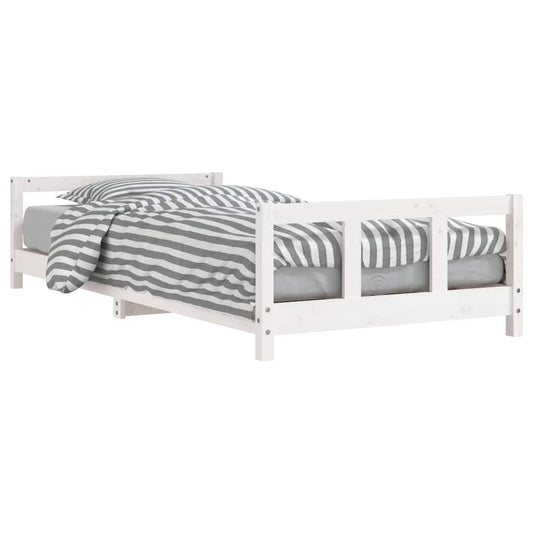 Vidaxl Estructura De Cama Para Niños Madera De Pino Blanco 90x200 Cm_0