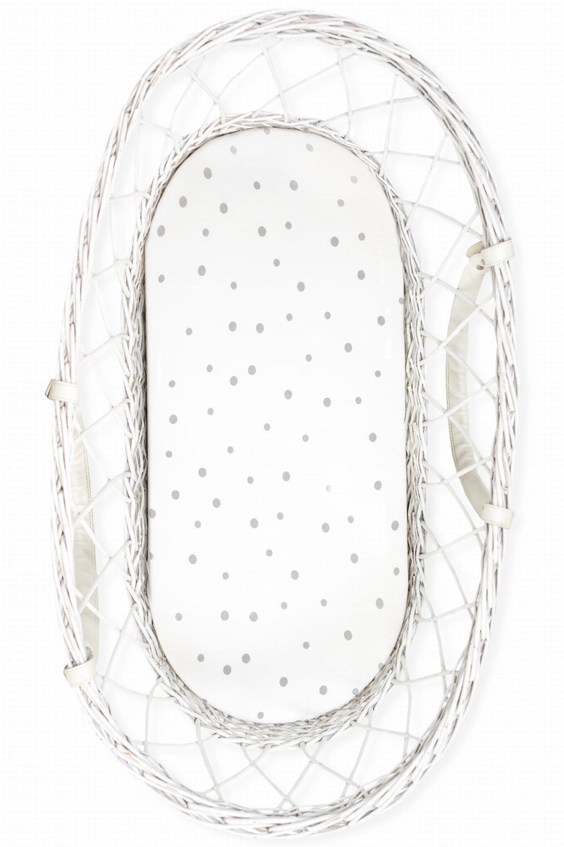 Pack 2 Bajera Capazo Algodón Grey Dots-melange Light Grey_2