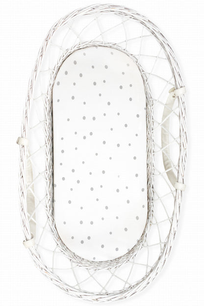 Pack 2 Bajera Capazo Algodón Grey Dots-melange Light Grey_2