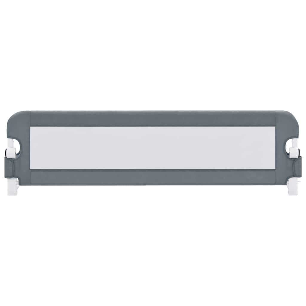 Vidaxl Barandilla De Seguridad Cama De Niño Poliéster Gris 120x42 Cm_2