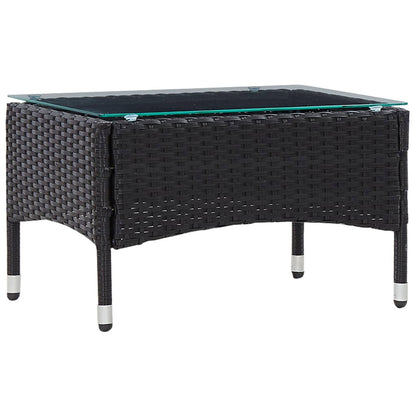 Vidaxl Set Muebles De Jardín 2 Piezas Con Cojín Ratán Sintético Negro_1