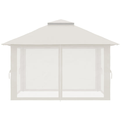 Outsunny Carpa Plegable Pop-up 4x4x2,8 M Altura Ajustable Protección Uv50+_4
