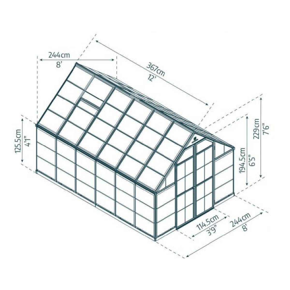 Invernadero Octave 367x244x229 cm Canopia by Palram
